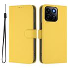 For Honor 200 Smart Skin Feel Solid Color Leather Phone Case with Lanyard(Lemon Yellow) - 2
