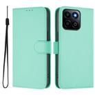 For Honor 200 Smart Skin Feel Solid Color Leather Phone Case with Lanyard(Mint Green) - 2