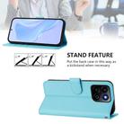 For Honor 200 Smart Skin Feel Solid Color Leather Phone Case with Lanyard(Sky Blue) - 3
