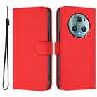 For Honor Magic5 Pro Skin Feel Solid Color Leather Phone Case with Lanyard(Red) - 2