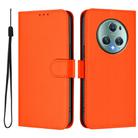 For Honor Magic5 Pro Skin Feel Solid Color Leather Phone Case with Lanyard(Orange) - 2