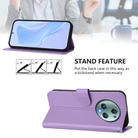 For Honor Magic5 Pro Skin Feel Solid Color Leather Phone Case with Lanyard(Lavender Purple) - 3