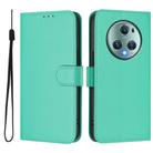 For Honor Magic5 Pro Skin Feel Solid Color Leather Phone Case with Lanyard(Green) - 2