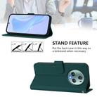 For Honor Magic5 Pro Skin Feel Solid Color Leather Phone Case with Lanyard(Dark Green) - 3