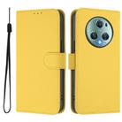 For Honor Magic5 Pro Skin Feel Solid Color Leather Phone Case with Lanyard(Lemon Yellow) - 2