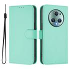 For Honor Magic5 Pro Skin Feel Solid Color Leather Phone Case with Lanyard(Mint Green) - 2
