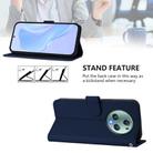 For Honor Magic5 Pro Skin Feel Solid Color Leather Phone Case with Lanyard(Navy Blue) - 3