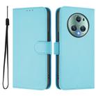 For Honor Magic5 Pro Skin Feel Solid Color Leather Phone Case with Lanyard(Sky Blue) - 2