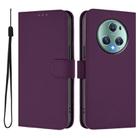 For Honor Magic5 Pro Skin Feel Solid Color Leather Phone Case with Lanyard(Violet) - 2