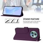 For Honor Magic5 Pro Skin Feel Solid Color Leather Phone Case with Lanyard(Violet) - 3