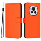 For Honor Magic6 Skin Feel Solid Color Leather Phone Case with Lanyard(Orange) - 2