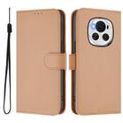 For Honor Magic6 Skin Feel Solid Color Leather Phone Case with Lanyard(Nude) - 2