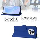 For Honor Magic6 Skin Feel Solid Color Leather Phone Case with Lanyard(Dark Blue) - 3