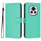 For Honor Magic6 Skin Feel Solid Color Leather Phone Case with Lanyard(Green) - 2