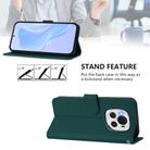 For Honor Magic6 Skin Feel Solid Color Leather Phone Case with Lanyard(Dark Green) - 3