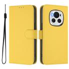 For Honor Magic6 Skin Feel Solid Color Leather Phone Case with Lanyard(Lemon Yellow) - 2
