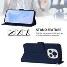 For Honor Magic6 Skin Feel Solid Color Leather Phone Case with Lanyard(Navy Blue) - 3