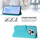 For Honor Magic6 Skin Feel Solid Color Leather Phone Case with Lanyard(Lake Blue) - 3