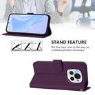 For Honor Magic6 Skin Feel Solid Color Leather Phone Case with Lanyard(Violet) - 3