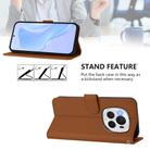For Honor Magic6 Pro Skin Feel Solid Color Leather Phone Case with Lanyard(Brown) - 3