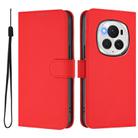 For Honor Magic6 Pro Skin Feel Solid Color Leather Phone Case with Lanyard(Red) - 2