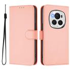 For Honor Magic6 Pro Skin Feel Solid Color Leather Phone Case with Lanyard(Pink) - 2