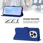 For Honor Magic6 Pro Skin Feel Solid Color Leather Phone Case with Lanyard(Dark Blue) - 3