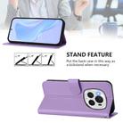 For Honor Magic6 Pro Skin Feel Solid Color Leather Phone Case with Lanyard(Lavender Purple) - 3