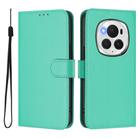 For Honor Magic6 Pro Skin Feel Solid Color Leather Phone Case with Lanyard(Green) - 2