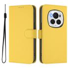 For Honor Magic6 Pro Skin Feel Solid Color Leather Phone Case with Lanyard(Lemon Yellow) - 2