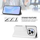 For Honor Magic6 Pro Skin Feel Solid Color Leather Phone Case with Lanyard(White) - 3
