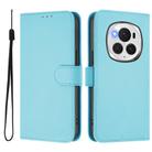 For Honor Magic6 Pro Skin Feel Solid Color Leather Phone Case with Lanyard(Sky Blue) - 2