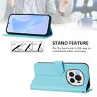 For Honor Magic6 Pro Skin Feel Solid Color Leather Phone Case with Lanyard(Sky Blue) - 3