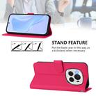 For Honor Magic6 Pro Skin Feel Solid Color Leather Phone Case with Lanyard(Rose Red) - 3