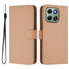 For Honor X6b 4G Skin Feel Solid Color Leather Phone Case with Lanyard(Nude) - 2