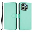 For Honor X6b 4G Skin Feel Solid Color Leather Phone Case with Lanyard(Mint Green) - 2