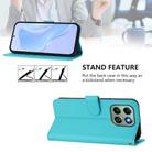 For Honor X6b 4G Skin Feel Solid Color Leather Phone Case with Lanyard(Lake Blue) - 3