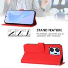 For Honor X7a 4G / Play7T 5G Skin Feel Solid Color Leather Phone Case with Lanyard(Red) - 3