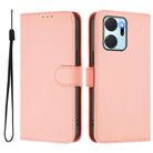 For Honor X7a 4G / Play7T 5G Skin Feel Solid Color Leather Phone Case with Lanyard(Pink) - 2