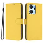 For Honor X7a 4G / Play7T 5G Skin Feel Solid Color Leather Phone Case with Lanyard(Lemon Yellow) - 2