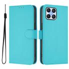 For Honor X8 4G / X30i / Play6T Pro Skin Feel Solid Color Leather Phone Case with Lanyard(Lake Blue) - 2