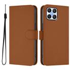 For Honor X8 5G / X6 4G / 70 Lite 5G Skin Feel Solid Color Leather Phone Case with Lanyard(Brown) - 2