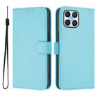 For Honor X8 5G / X6 4G / 70 Lite 5G Skin Feel Solid Color Leather Phone Case with Lanyard(Sky Blue) - 2