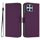 For Honor X8 5G / X6 4G / 70 Lite 5G Skin Feel Solid Color Leather Phone Case with Lanyard(Violet) - 2