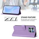 For Honor X8b 4G Skin Feel Solid Color Leather Phone Case with Lanyard(Lavender Purple) - 3
