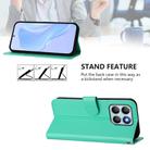 For Honor X8b 4G Skin Feel Solid Color Leather Phone Case with Lanyard(Green) - 3