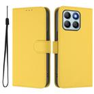 For Honor X8b 4G Skin Feel Solid Color Leather Phone Case with Lanyard(Lemon Yellow) - 2