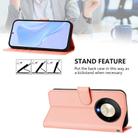 For Honor X9b / Magic6 Lite 5G Skin Feel Solid Color Leather Phone Case with Lanyard(Pink) - 3