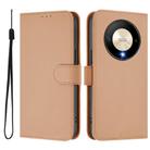 For Honor X9b / Magic6 Lite 5G Skin Feel Solid Color Leather Phone Case with Lanyard(Nude) - 2