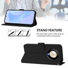 For Honor X9b / Magic6 Lite 5G Skin Feel Solid Color Leather Phone Case with Lanyard(Black) - 3